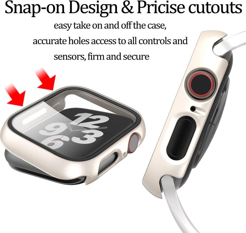 HASDON [12 Pack Case Compatible with Apple Watch 40mm SE 3 SE 2 Series 6 5 4 SE with Tempered Glass Screen Protector, Hard PC Bumper Overall Shockproof Protective Cover for iWatch 40mm Accessories - Image 4